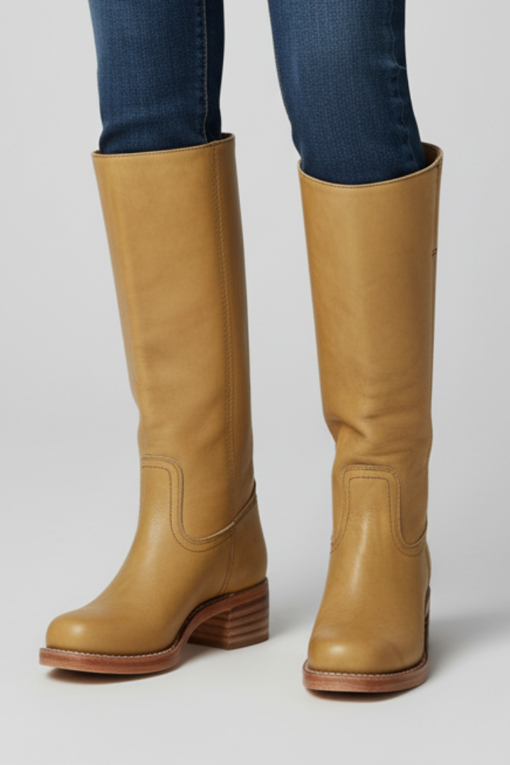 Tatiana | Overknee-Stiefel mit runder Zehenform und Blockabsatz