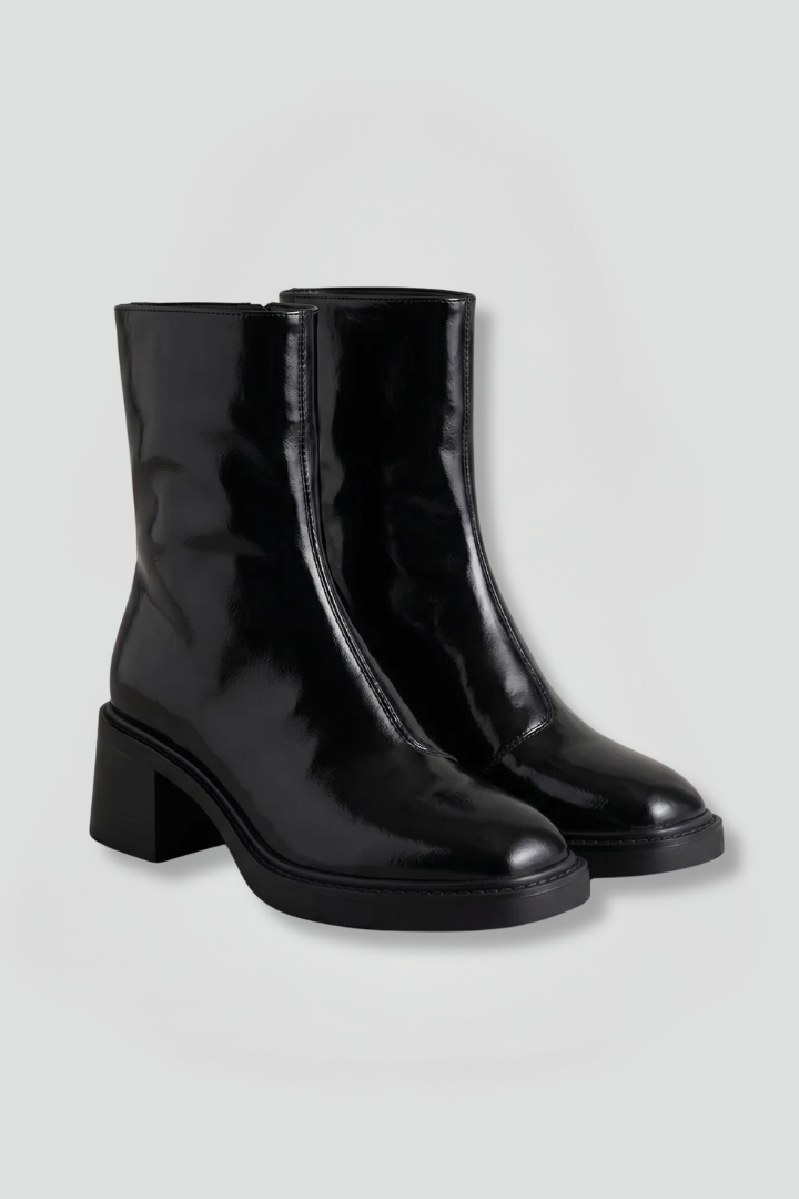 Ivy | Leder-Ankle-Boots mit Blockabsatz für den Herbst