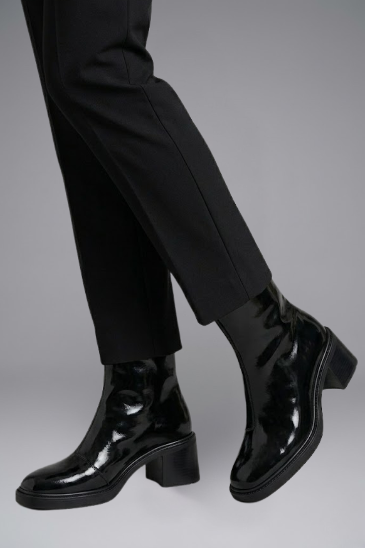 Ivy | Leder-Ankle-Boots mit Blockabsatz für den Herbst