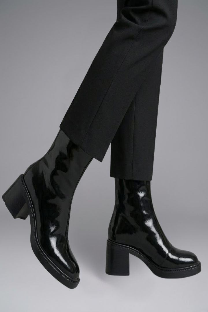 Ivy | Leder-Ankle-Boots mit Blockabsatz für den Herbst