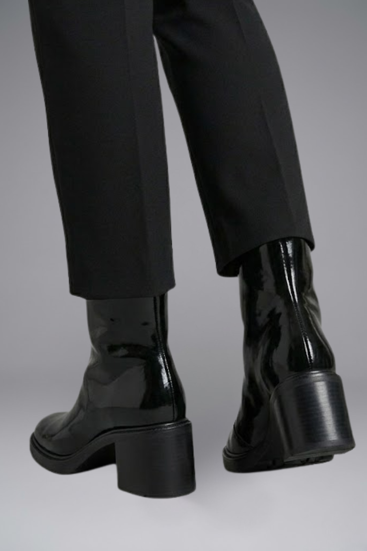 Ivy | Leder-Ankle-Boots mit Blockabsatz für den Herbst