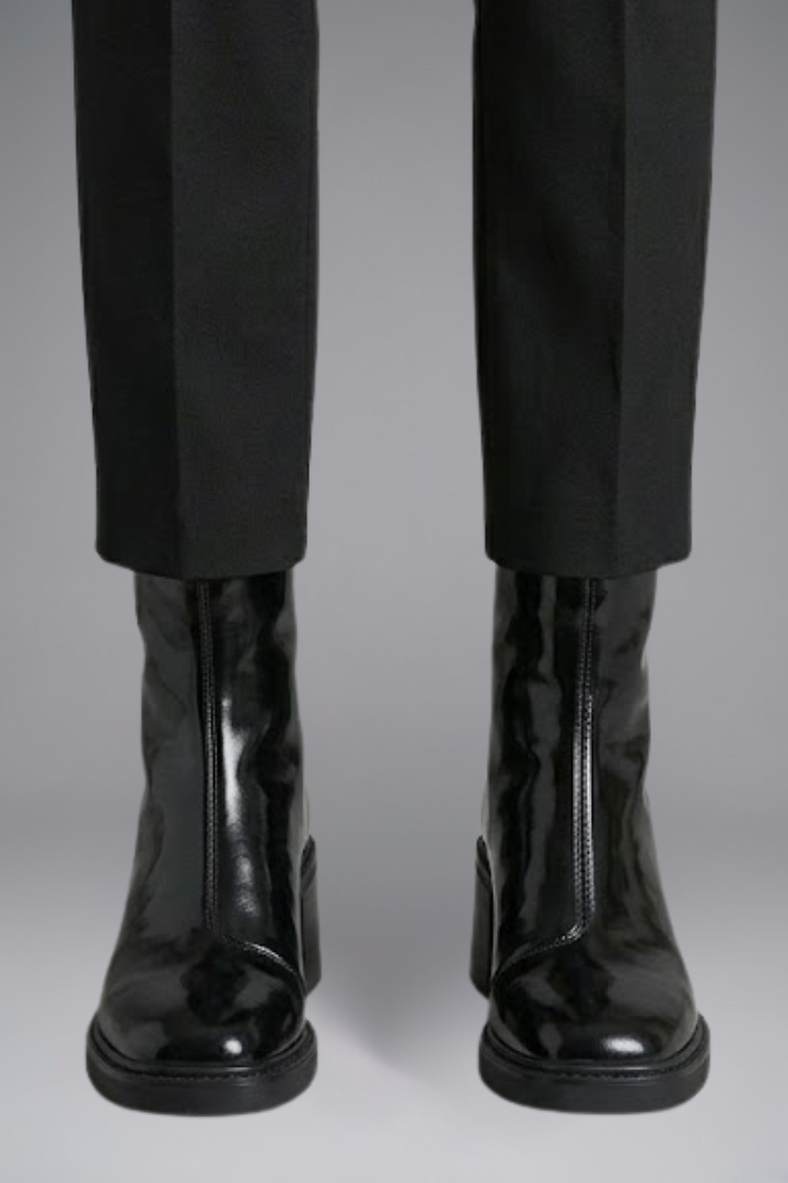 Ivy | Leder-Ankle-Boots mit Blockabsatz für den Herbst