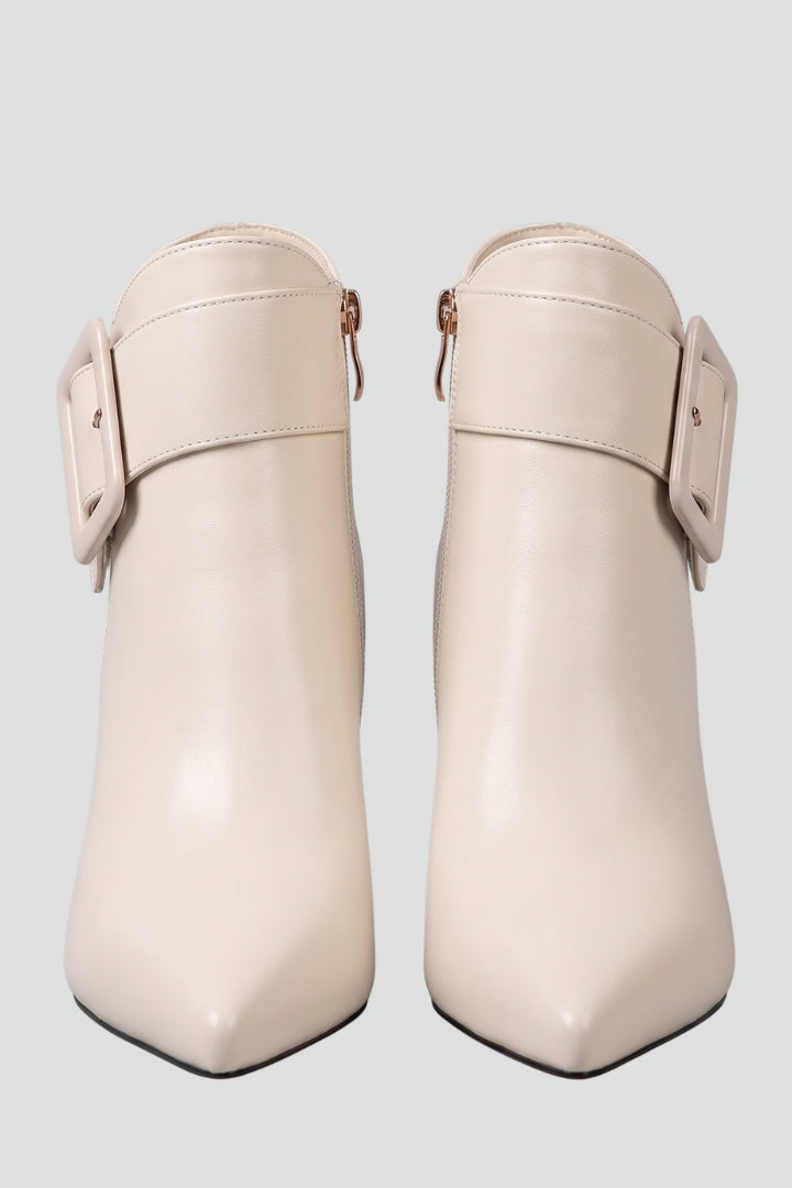 Fiona | Leder-Ankle-Boots mit Schnalle und Reissverschluss