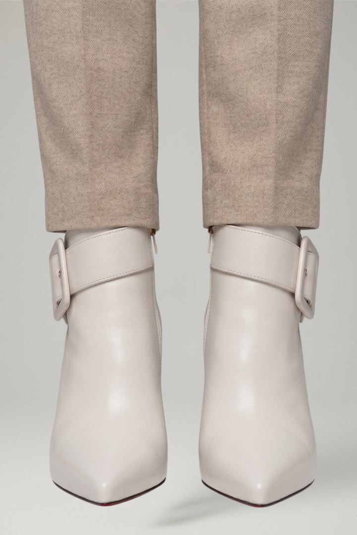 Fiona | Leder-Ankle-Boots mit Schnalle und Reissverschluss