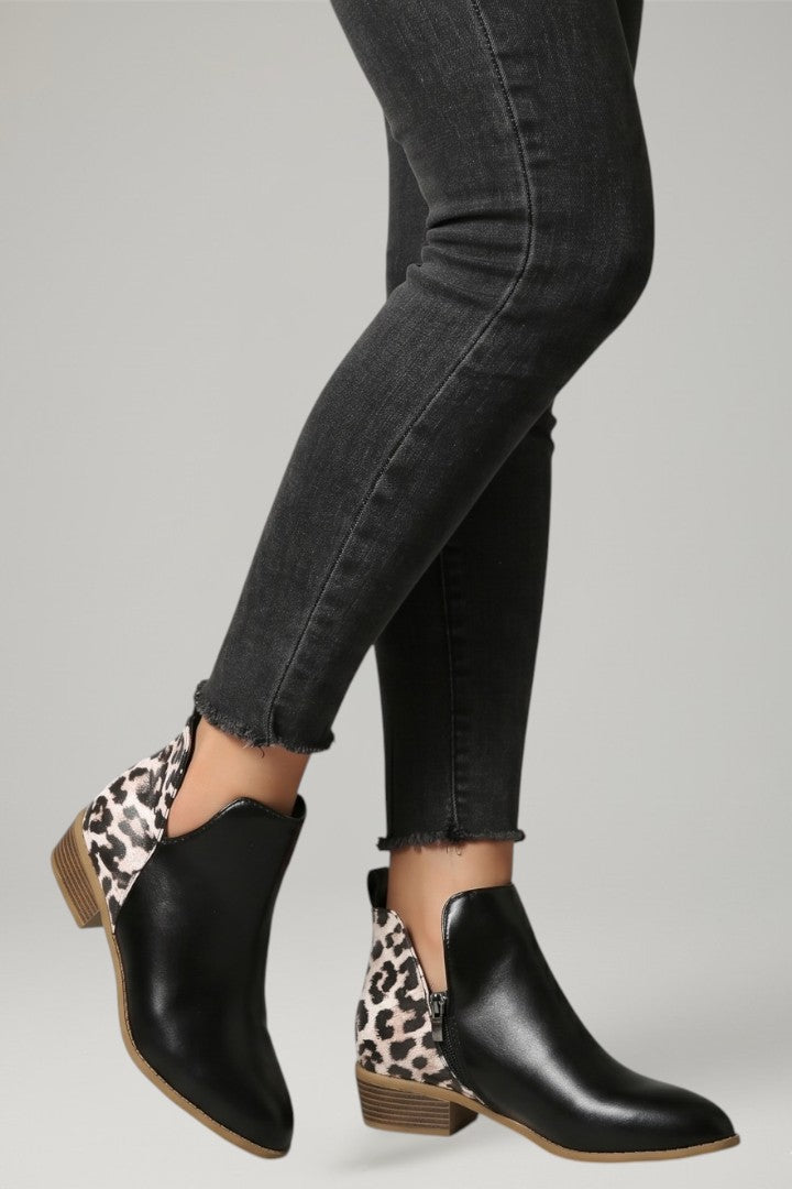Ursula | Lederstiefel mit Seitenreissverschluss und niedrigem Absatz