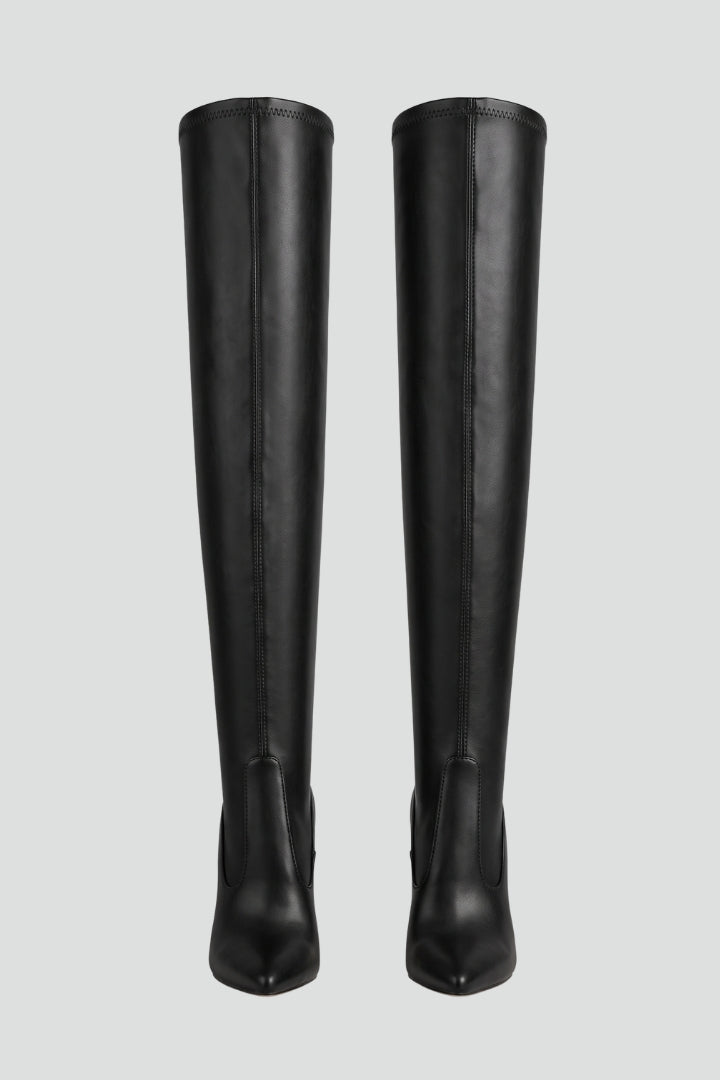 Hilda | Lederstiefel mit Reissverschluss und schlankem Absatz