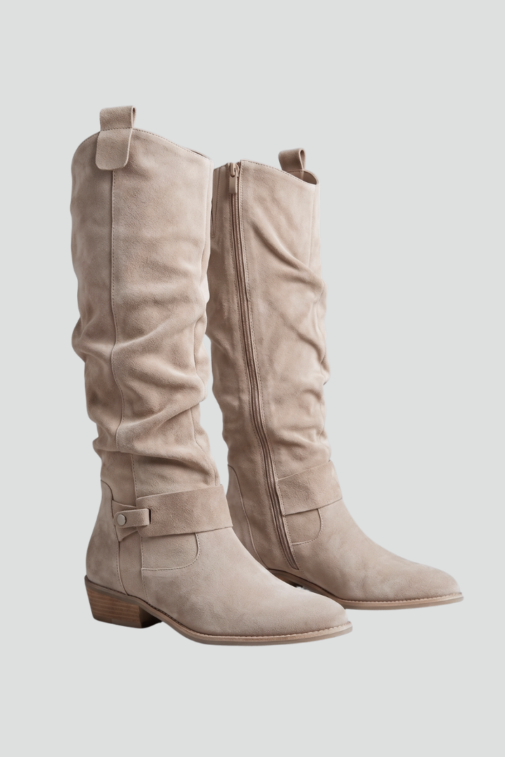 Elena | Orthopädische Overknee-Stiefel mit Seitenreissverschluss für ganztägigen Komfort