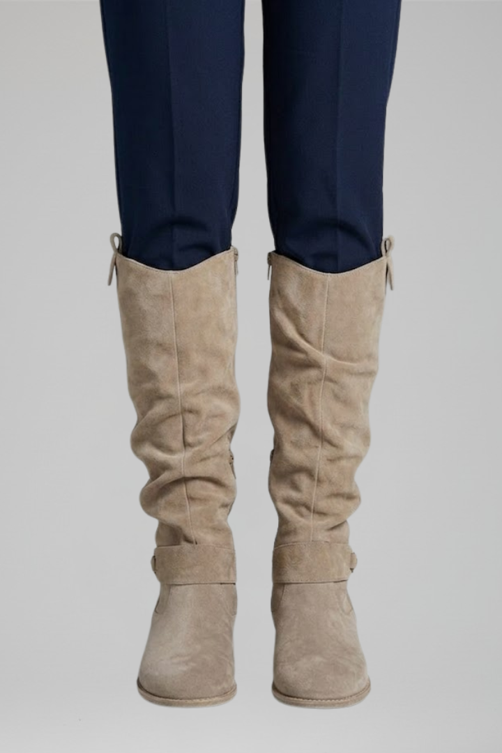Elena | Orthopädische Overknee-Stiefel mit Seitenreissverschluss für ganztägigen Komfort