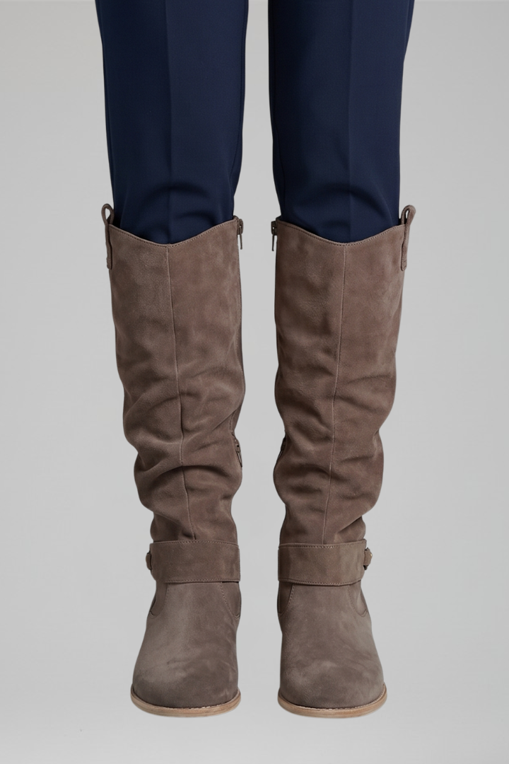 Elena | Orthopädische Overknee-Stiefel mit Seitenreissverschluss für ganztägigen Komfort