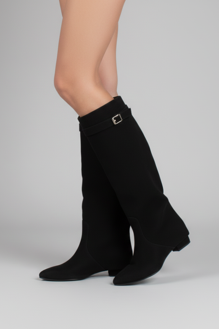 Helena | Overknee-Stiefel mit weiter Öffnung und Blockabsatz