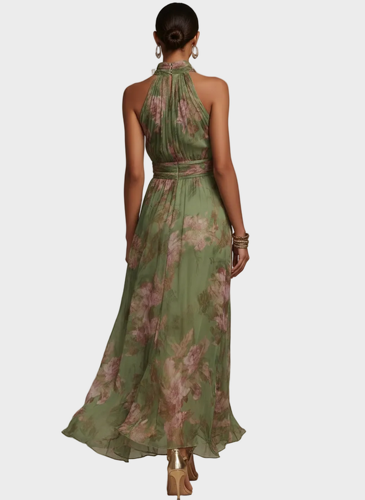 Livia | Maxikleid mit Neckholder und Blumenmuster