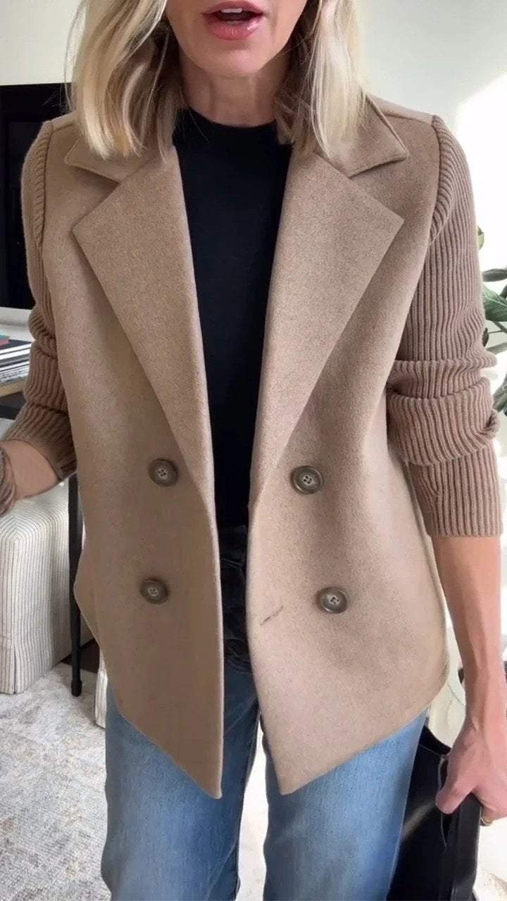 Amora | Elegante Jacke mit Strickärmeln