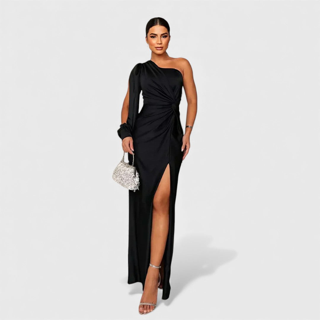 Katarzyna | One-Shoulder-Abendkleid mit Seitenschlitz