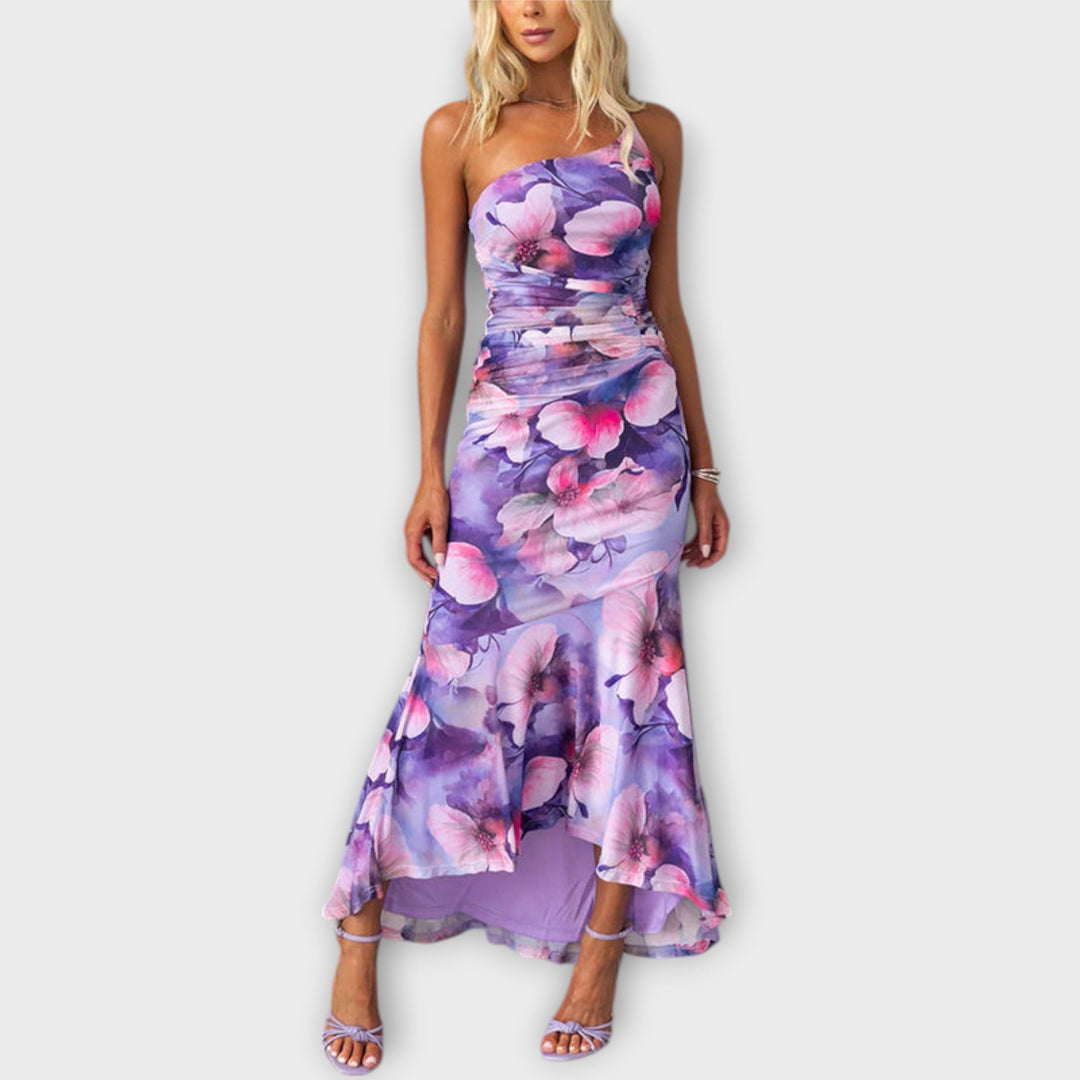 Pia - Maxikleid mit einseitiger Raffung