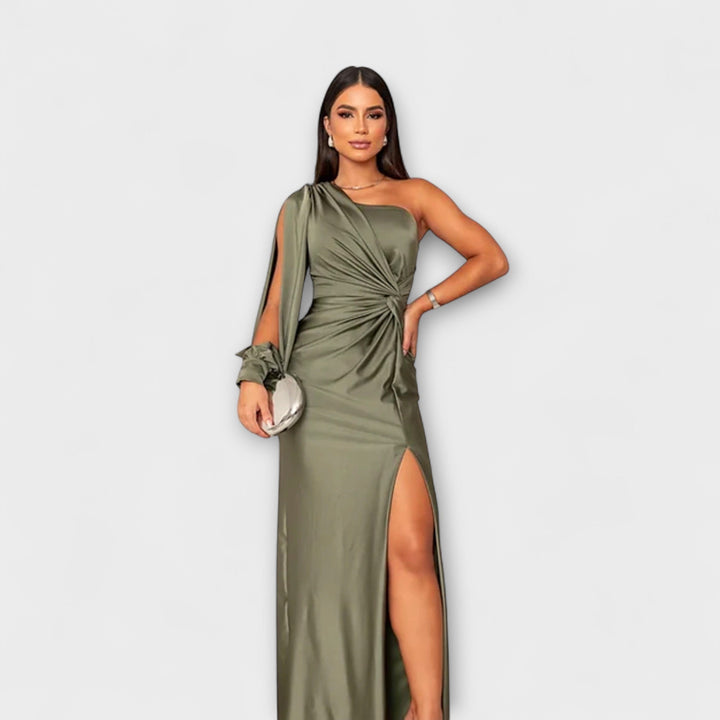 Julie | Strukturiertes Kleid mit raffiniertem Ausschnitt