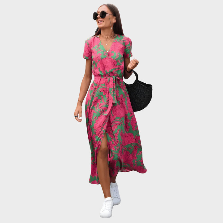 Aldona | Luftiges Wickelkleid mit Taillenbetonung
