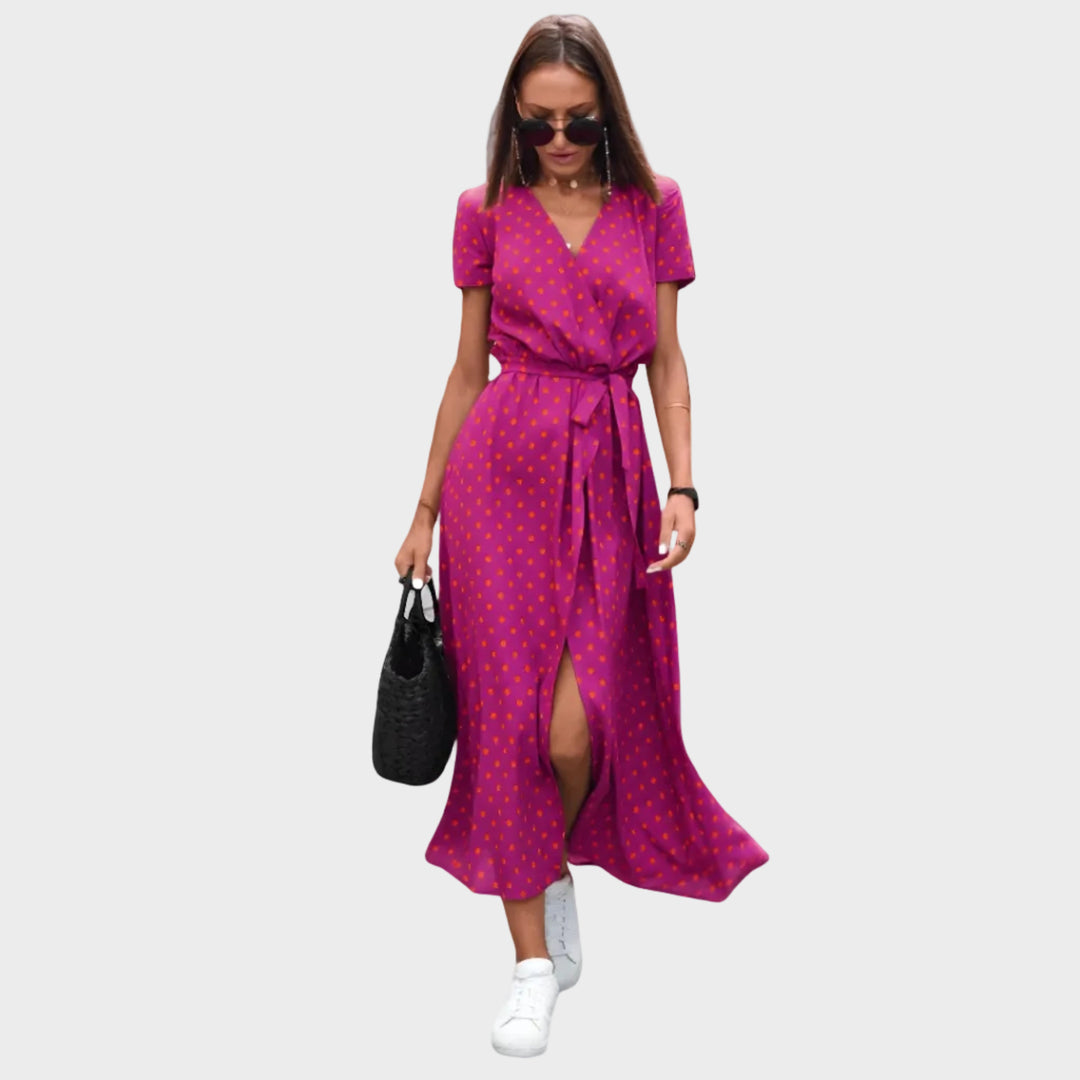 Aldona | Luftiges Wickelkleid mit Taillenbetonung