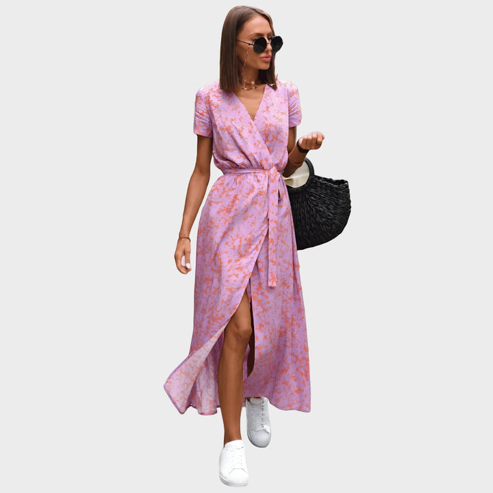 Aldona | Luftiges Wickelkleid mit Taillenbetonung
