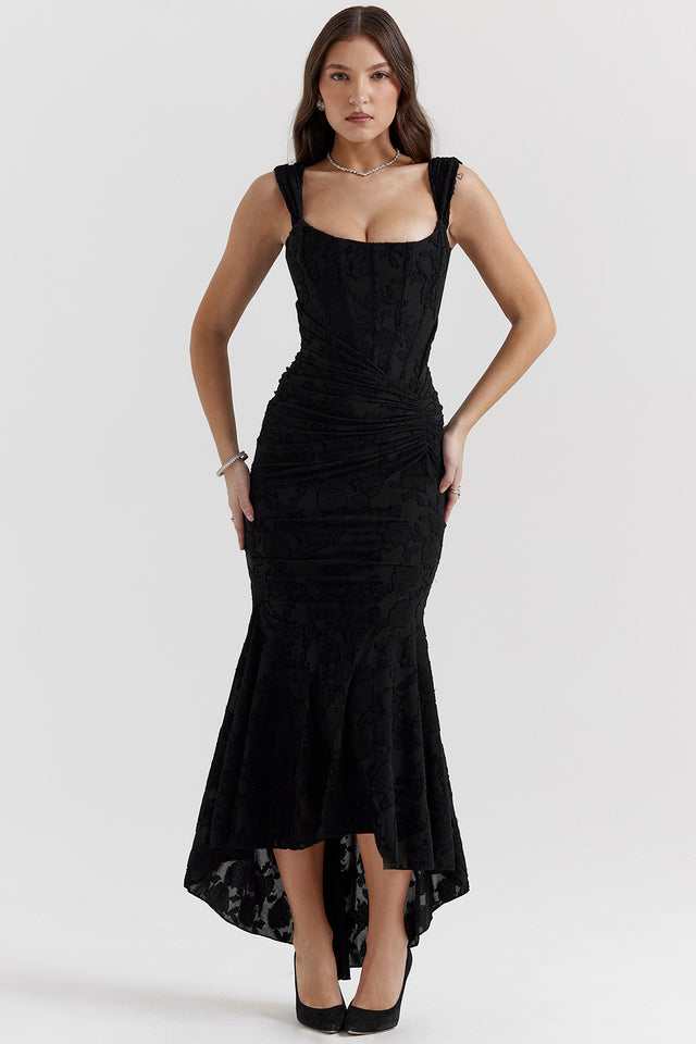 Alexandra | Elegantes Kleid mit asymmetrischem Rock