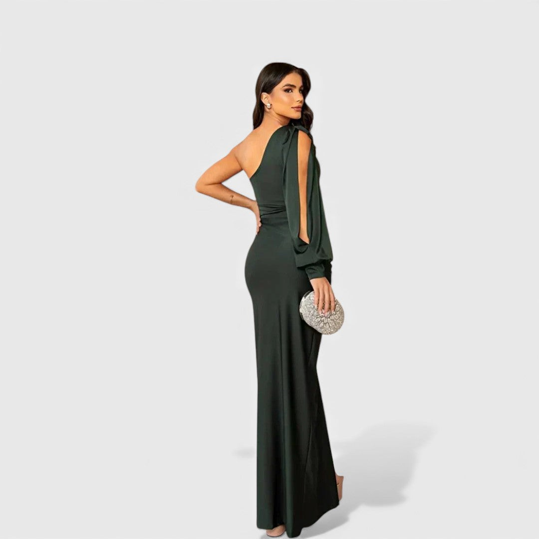 Katarzyna | One-Shoulder-Abendkleid mit Seitenschlitz