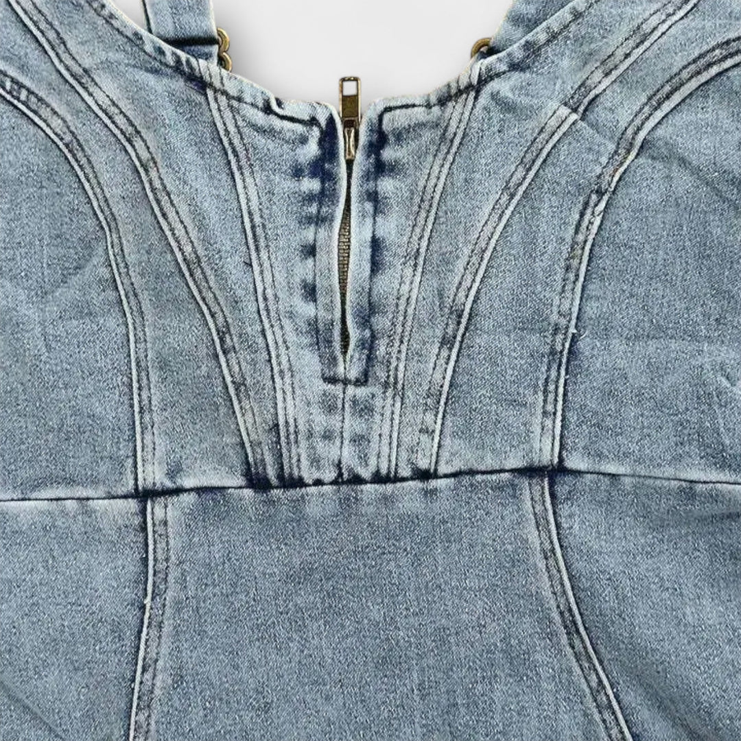 Anna | Jeanskleid mit verstellbaren Trägern