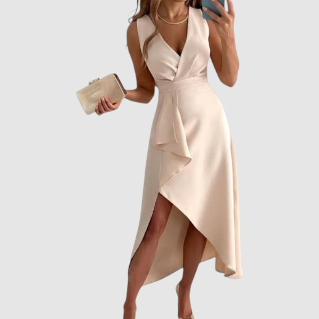Valerie | Asymmetrisches Wickelkleid mit V-Ausschnitt