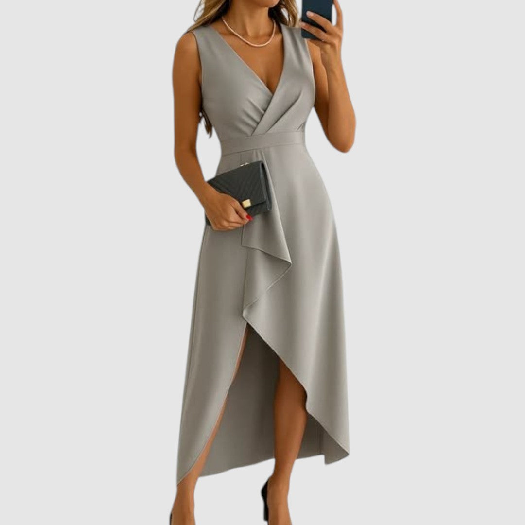Valerie | Asymmetrisches Wickelkleid mit V-Ausschnitt