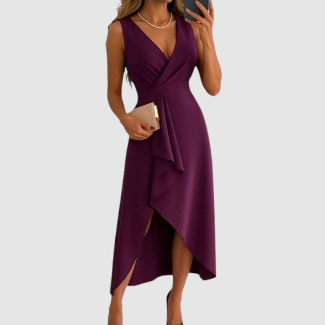 Valerie | Asymmetrisches Wickelkleid mit V-Ausschnitt