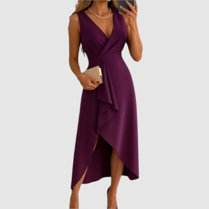 Valerie | Asymmetrisches Wickelkleid mit V-Ausschnitt