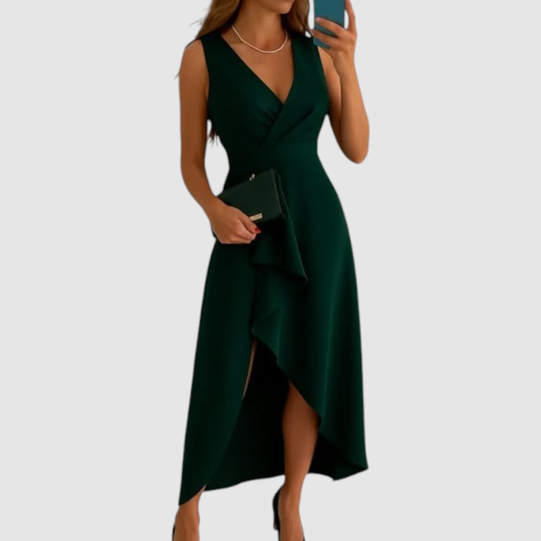 Valerie | Asymmetrisches Wickelkleid mit V-Ausschnitt