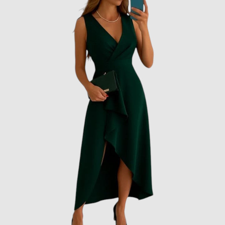 Valerie | Asymmetrisches Wickelkleid mit V-Ausschnitt