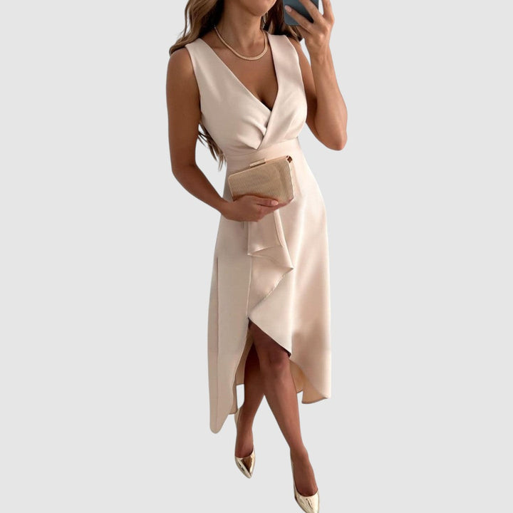 Valerie | Asymmetrisches Wickelkleid mit V-Ausschnitt