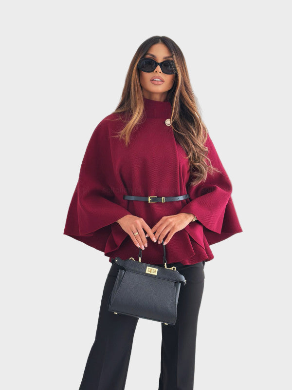 Selviora – Elegante Jacke mit Schmetterlingsärmeln und Gürtel