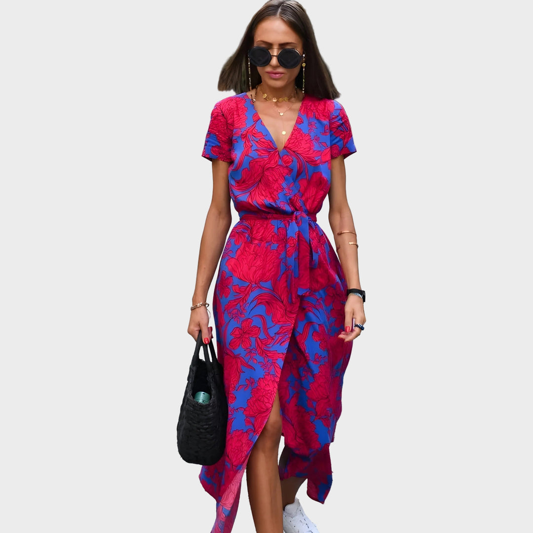 Aldona | Luftiges Wickelkleid mit Taillenbetonung