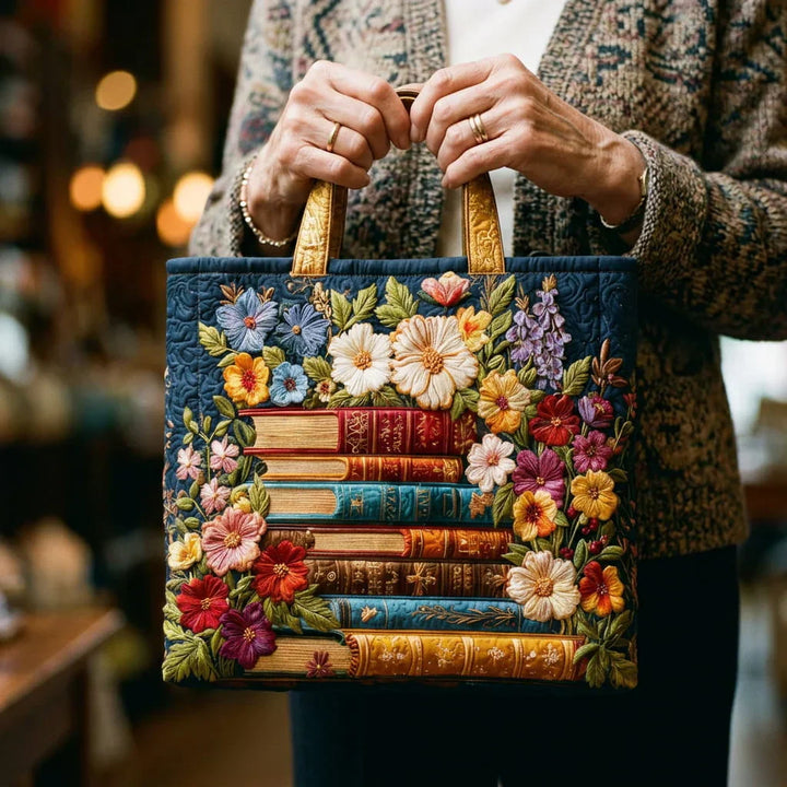 Blumendruck | Gesteppte Shopper-Tasche