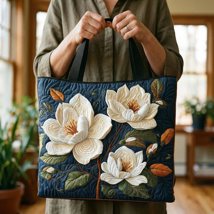 Zarte Magnolie | Gesteppte Shopper-Tasche