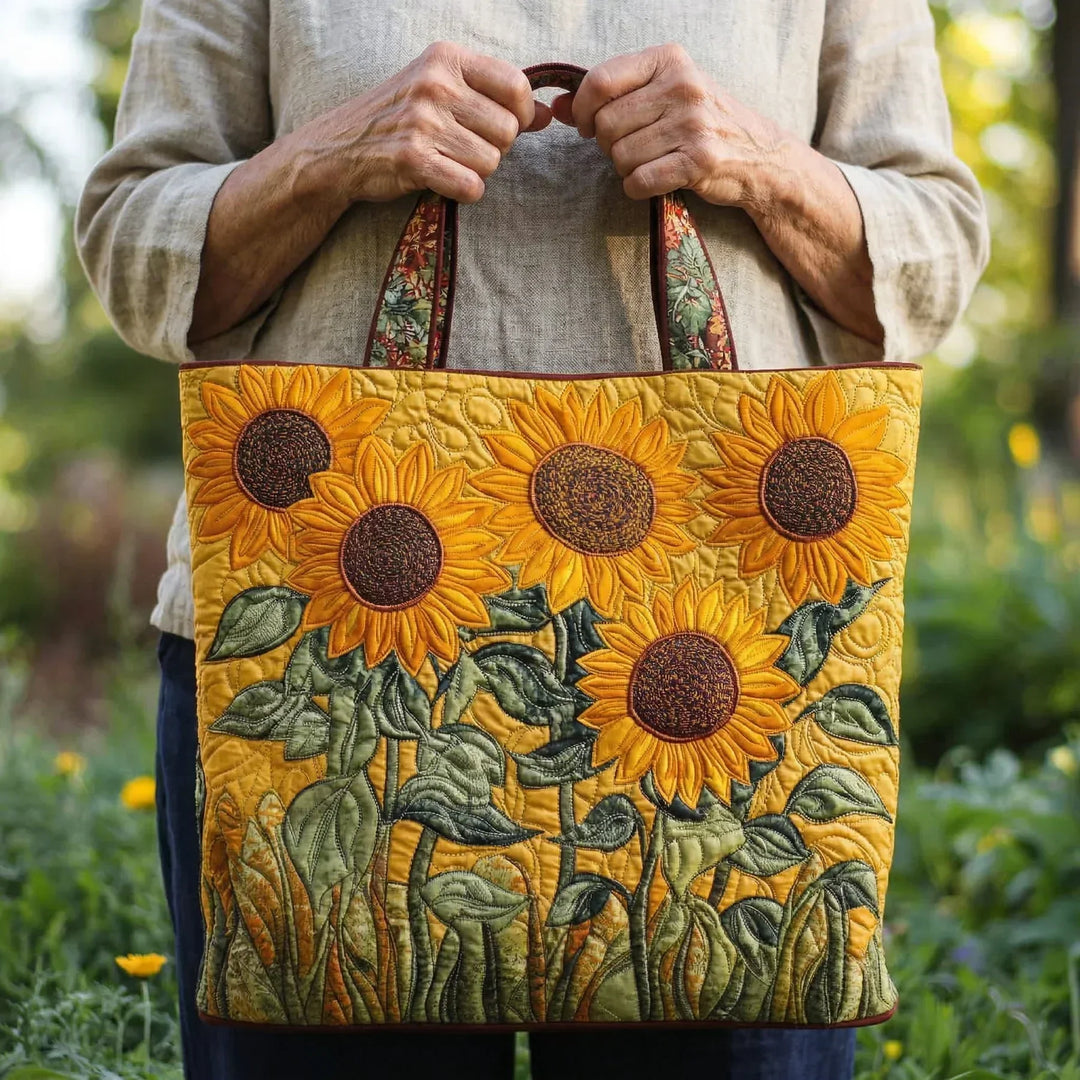 Sonnenblume | Gesteppte Shopper-Tasche