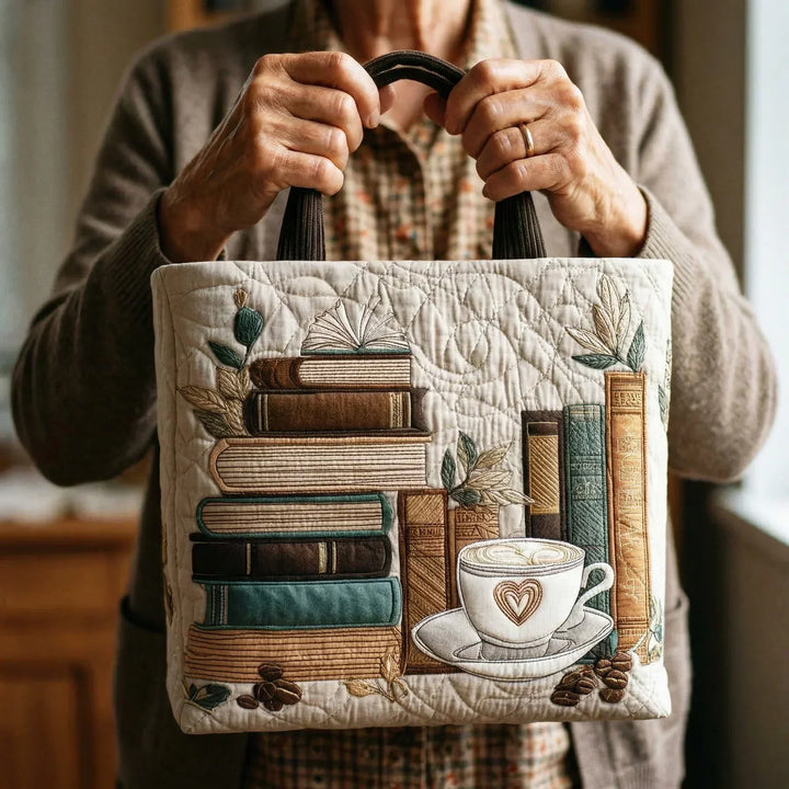 Bücherwelt | Gesteppte Shopper-Tasche