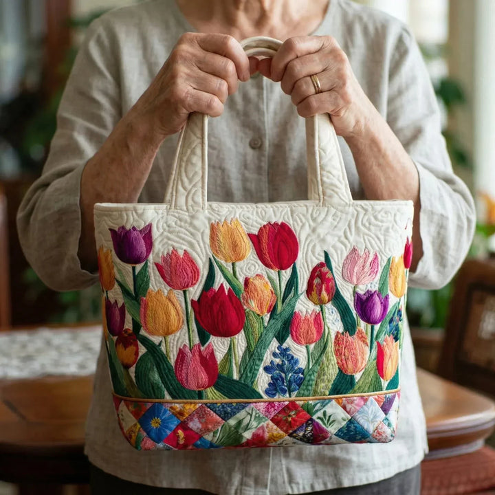 Tulpe | Gesteppte Shopper-Tasche