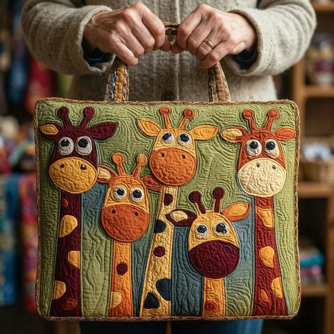 Giraffe | Gesteppte Shopper-Tasche