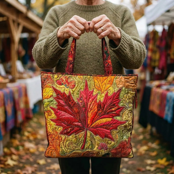 Roter Ahorn | Gesteppte Shopper-Tasche