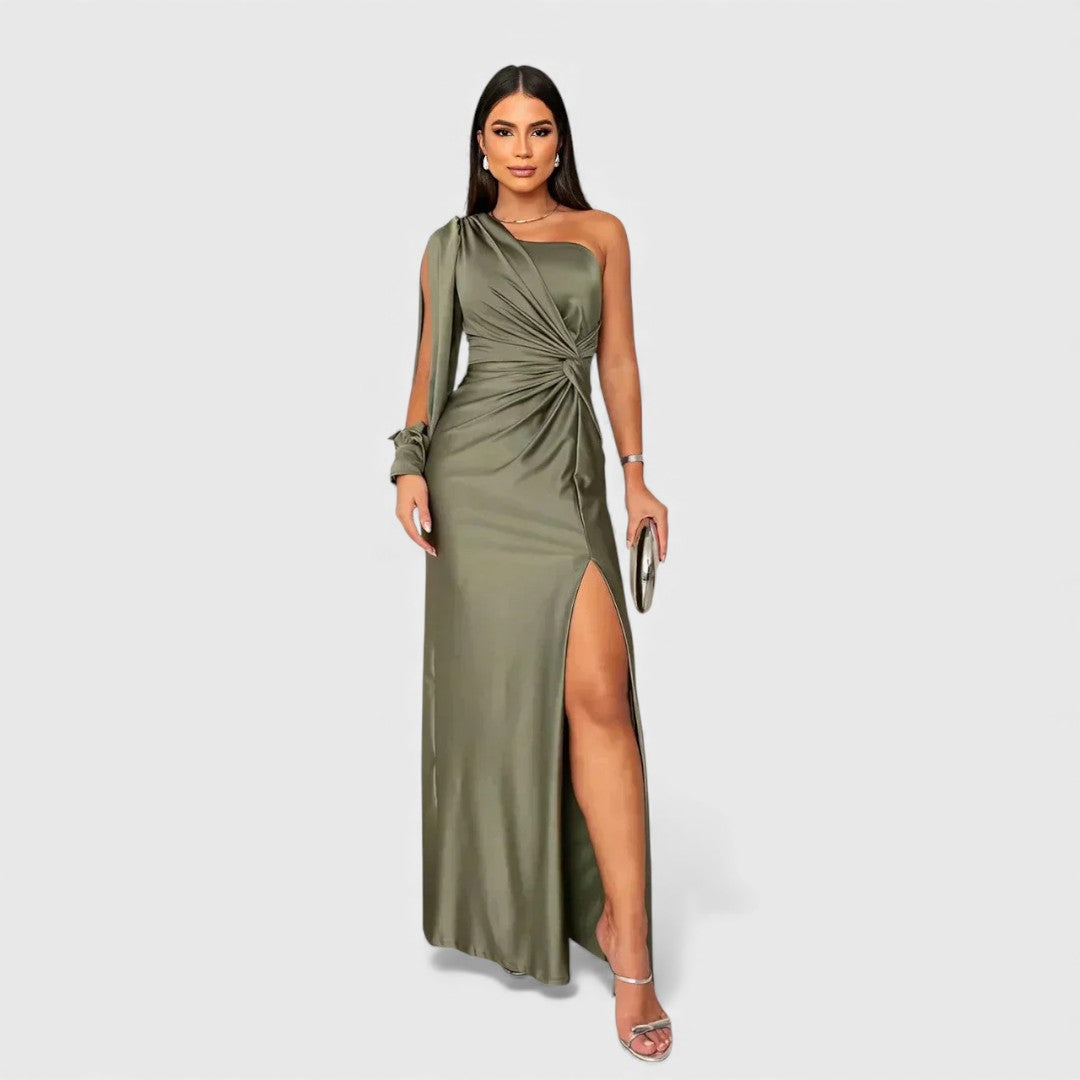 Katarzyna | One-Shoulder-Abendkleid mit Seitenschlitz