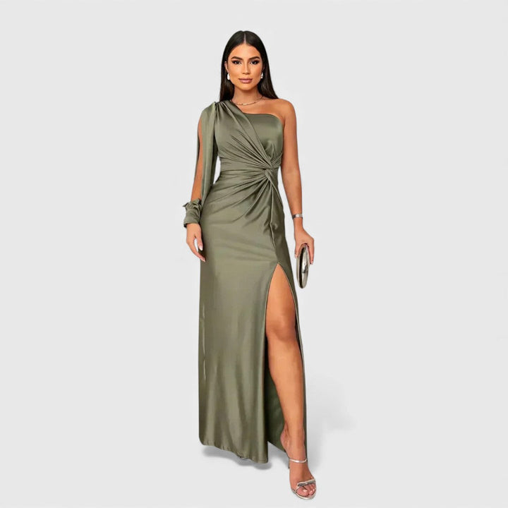Katarzyna | One-Shoulder-Abendkleid mit Seitenschlitz