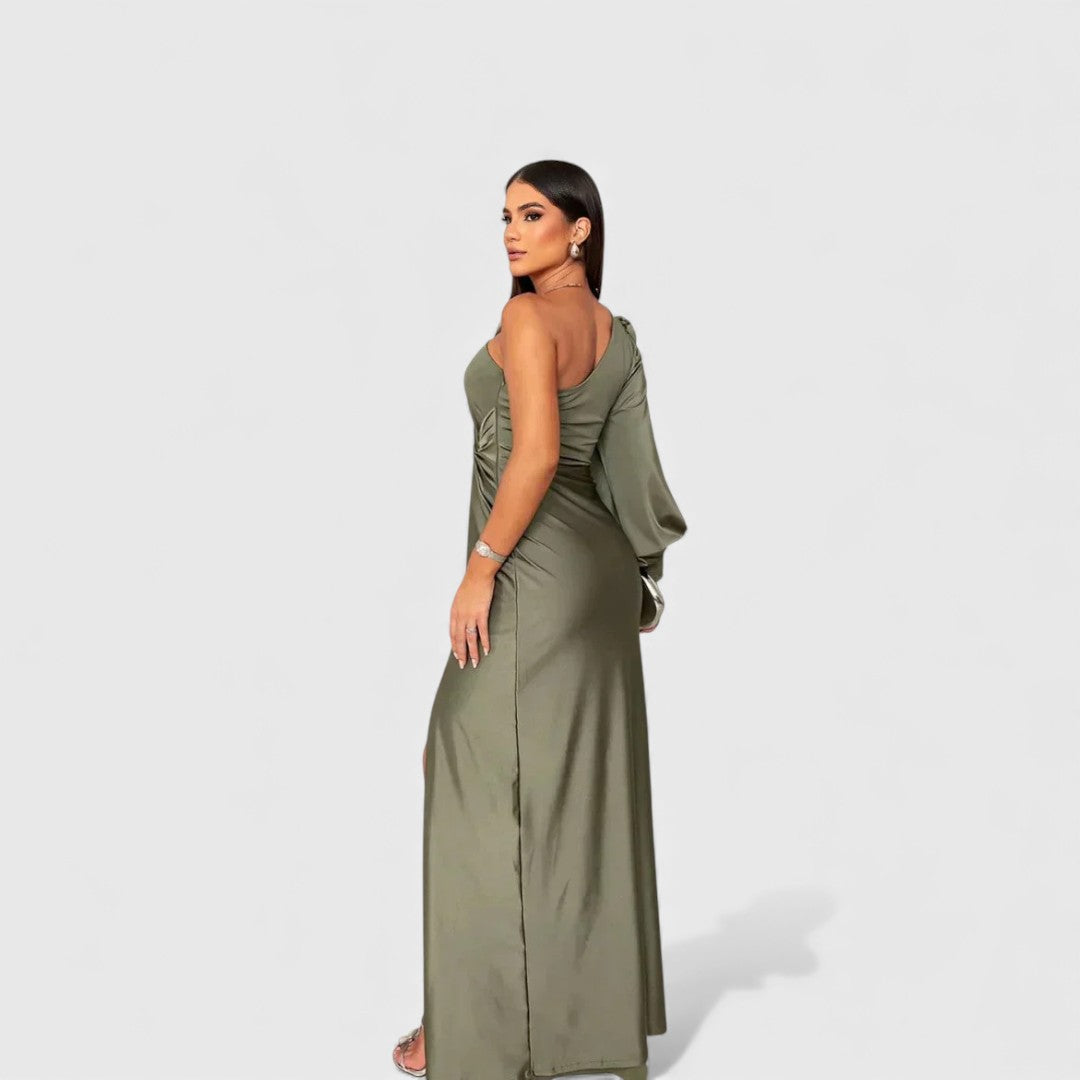 Katarzyna | One-Shoulder-Abendkleid mit Seitenschlitz