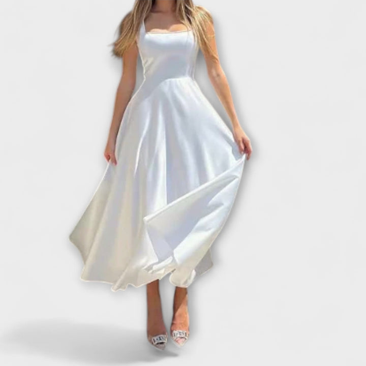 Lumea | Midikleid in A-Linie mit Karree-Ausschnitt