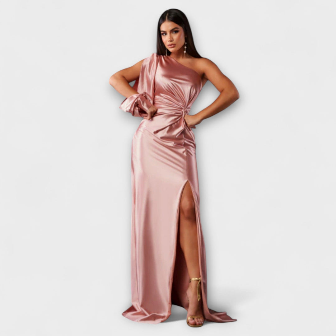 Julie | Strukturiertes Kleid mit raffiniertem Ausschnitt