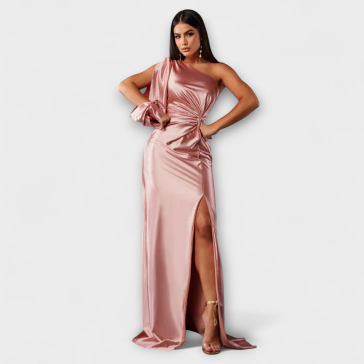 Julie | Strukturiertes Kleid mit raffiniertem Ausschnitt