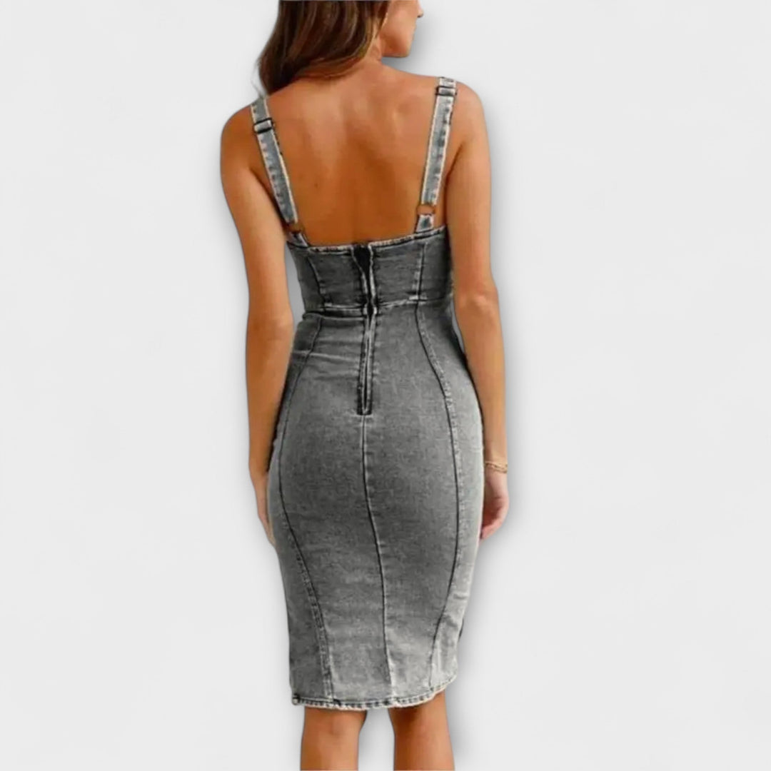 Anna | Jeanskleid mit verstellbaren Trägern