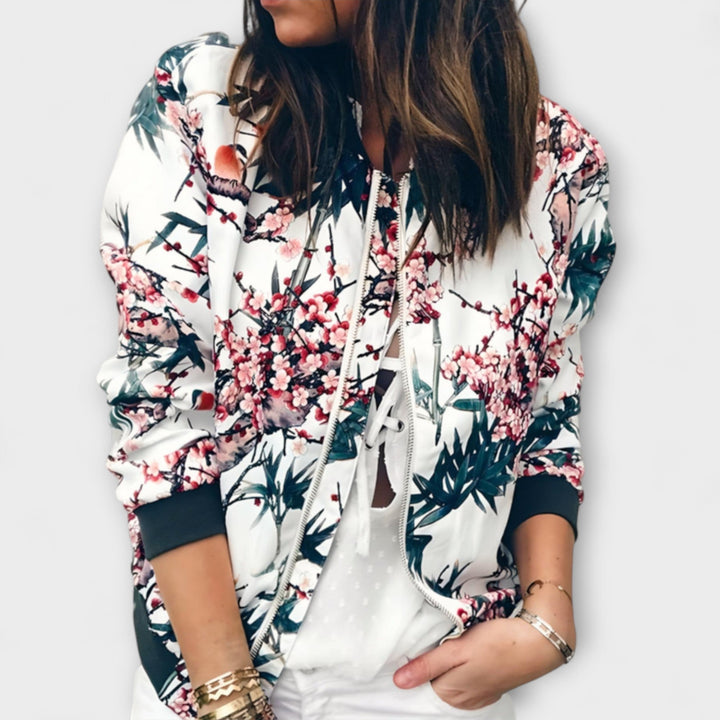Andreia - Elegante Bomberjacke mit Blumenmuster
