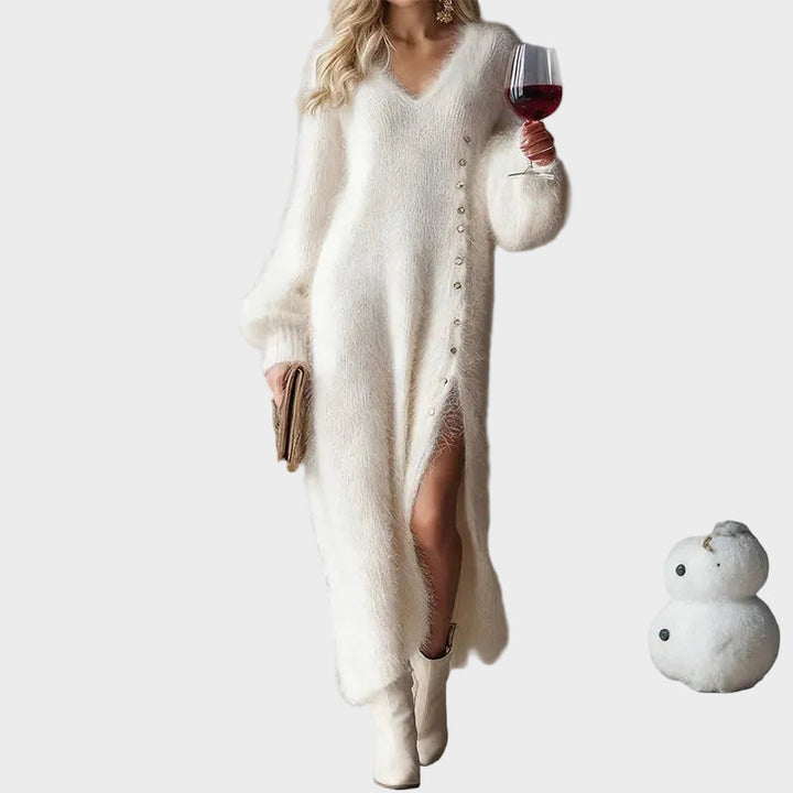 Brielle | Weiches Strickkleid mit V-Ausschnitt